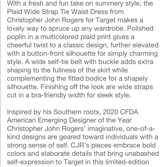 NWT Christopher John Rogers x Target Plaid Dress. Size 2 - Picture 9 of 13